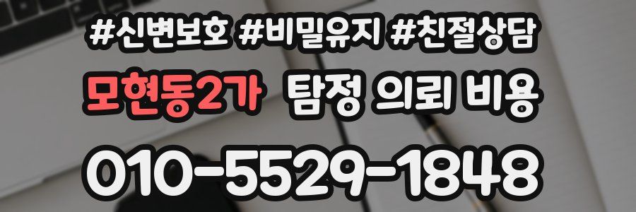 모현동2가 탐정 의뢰 비용