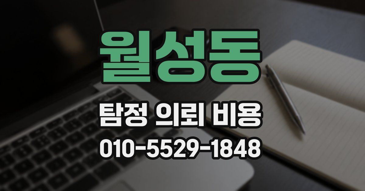 월성동 탐정 의뢰 비용