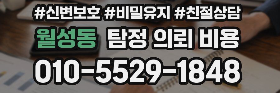 월성동 탐정 의뢰 비용