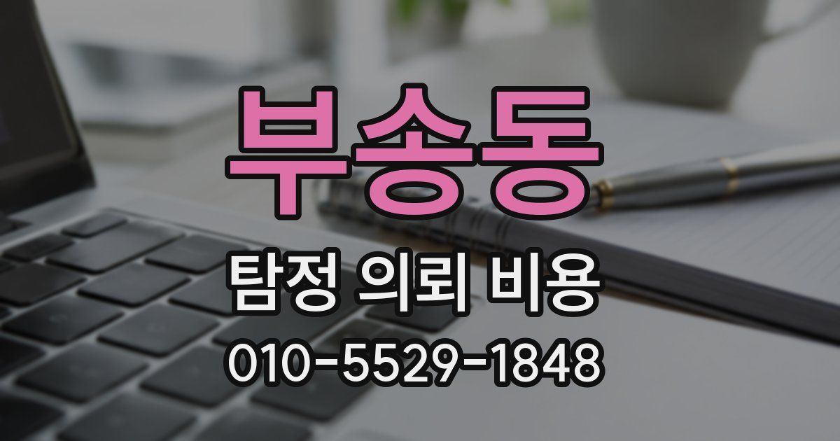 부송동 탐정 의뢰 비용