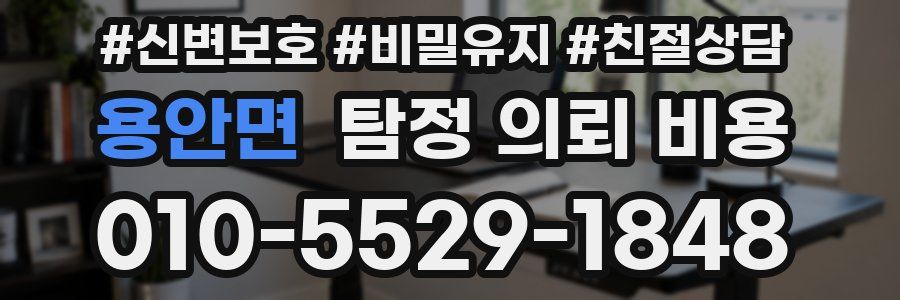 용안면 탐정 의뢰 비용