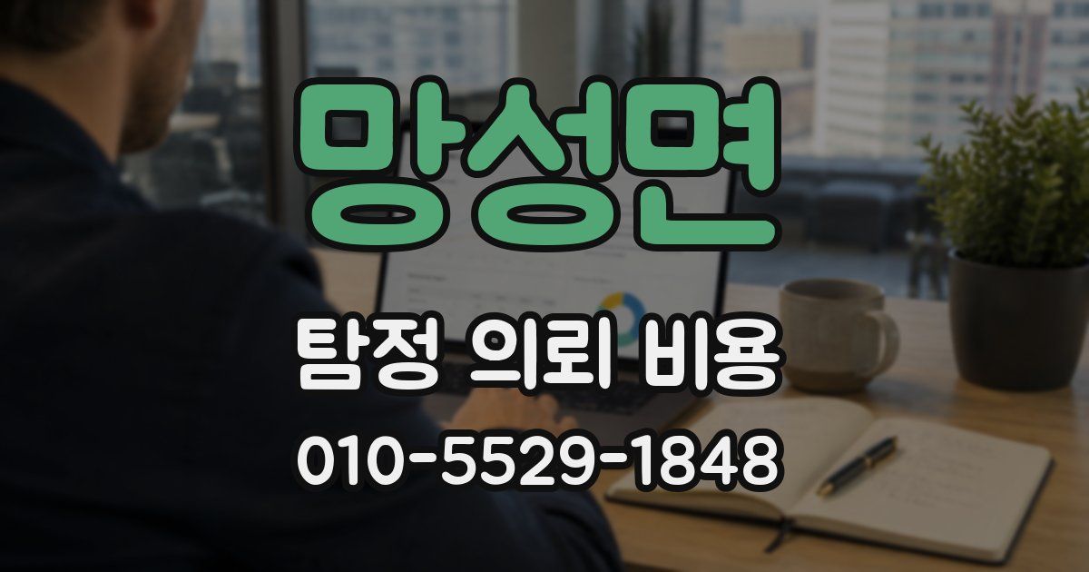 망성면 탐정 의뢰 비용