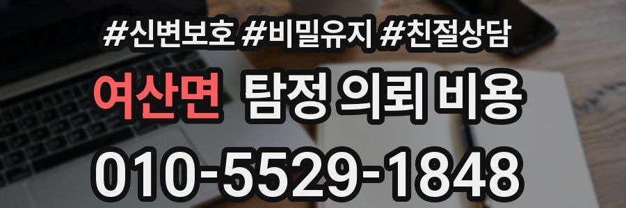 여산면 탐정 의뢰 비용