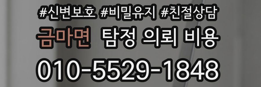 금마면 탐정 의뢰 비용