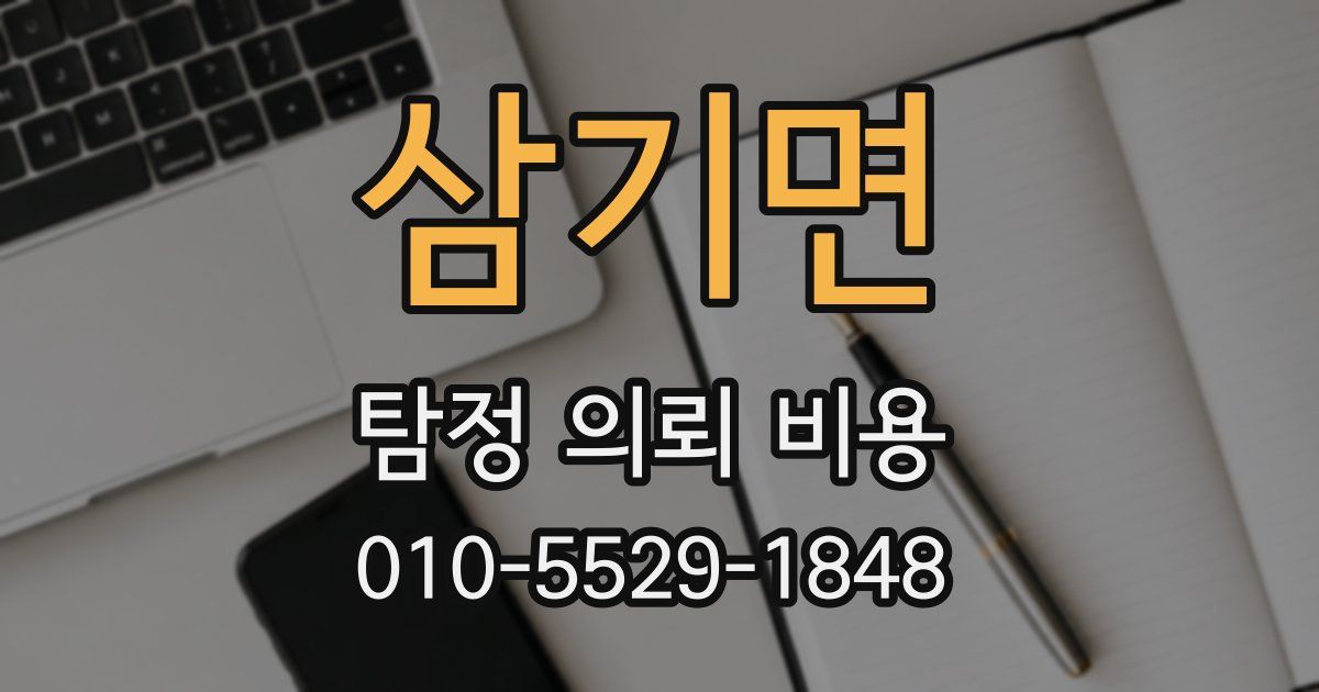 삼기면 탐정 의뢰 비용