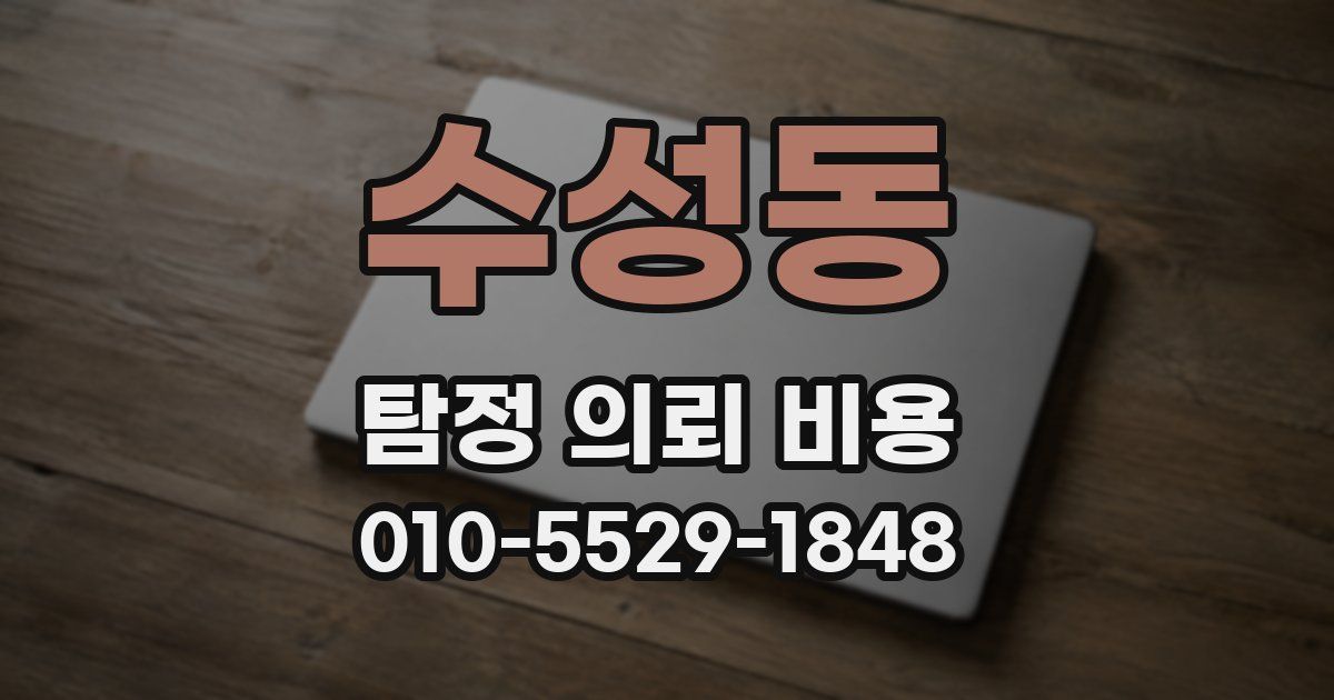 수성동 탐정 의뢰 비용