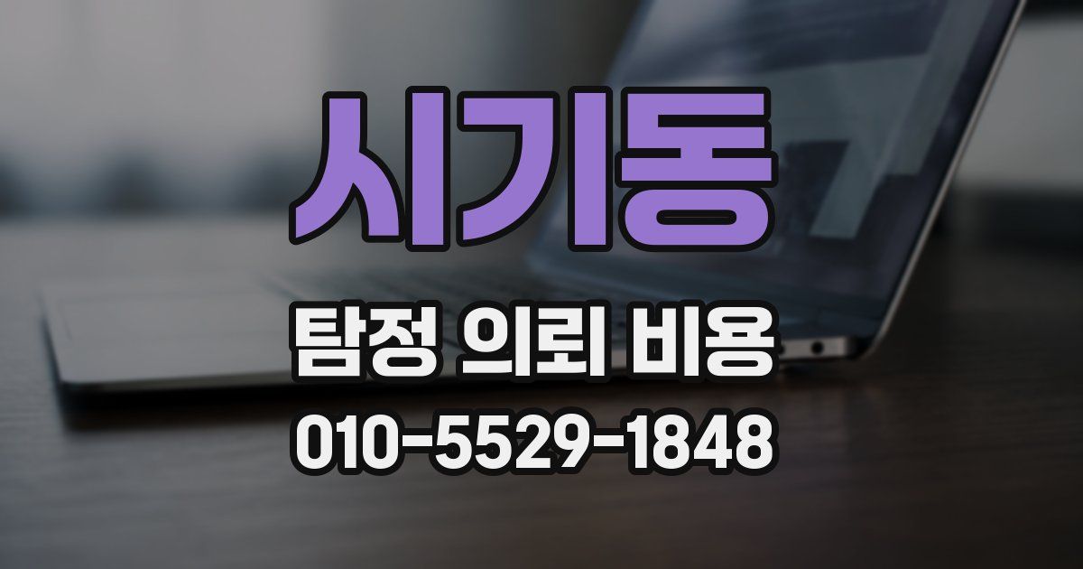 시기동 탐정 의뢰 비용