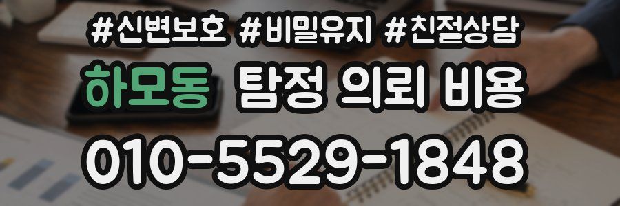 하모동 탐정 의뢰 비용