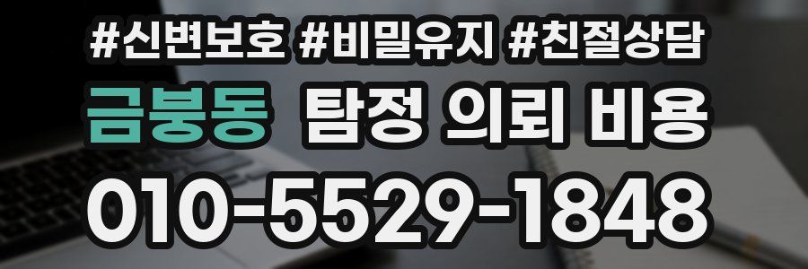 금붕동 탐정 의뢰 비용