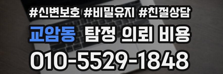 교암동 탐정 의뢰 비용