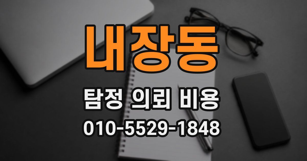 내장동 탐정 의뢰 비용