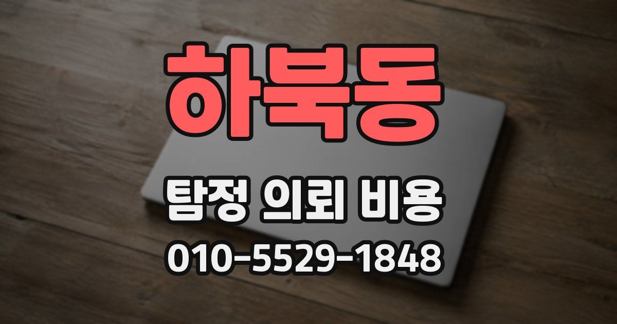 하북동 탐정 의뢰 비용