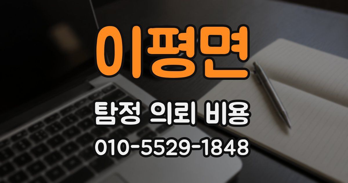 이평면 탐정 의뢰 비용