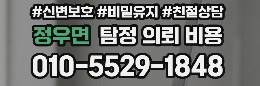 정우면 탐정 의뢰 비용