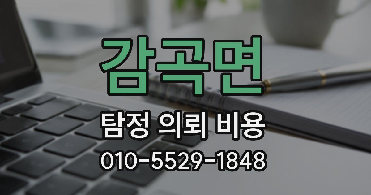 감곡면 탐정 의뢰 비용
