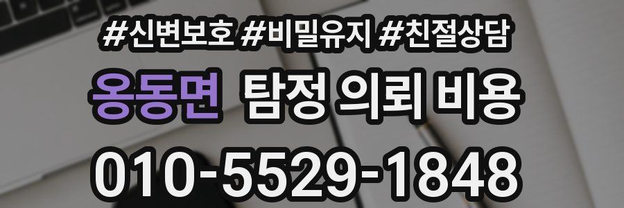 옹동면 탐정 의뢰 비용