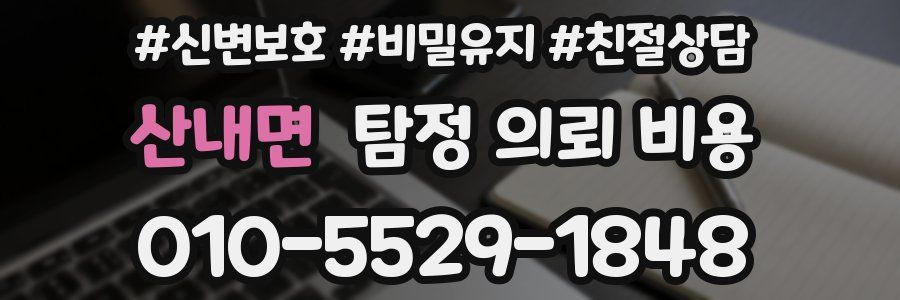 산내면 탐정 의뢰 비용