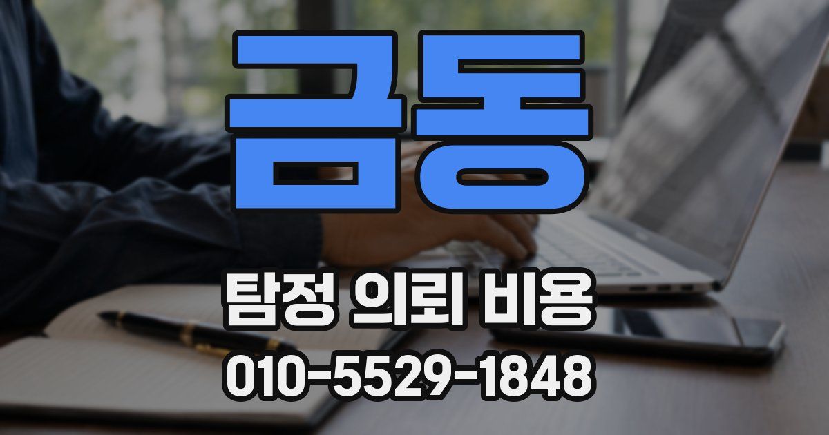 금동 탐정 의뢰 비용