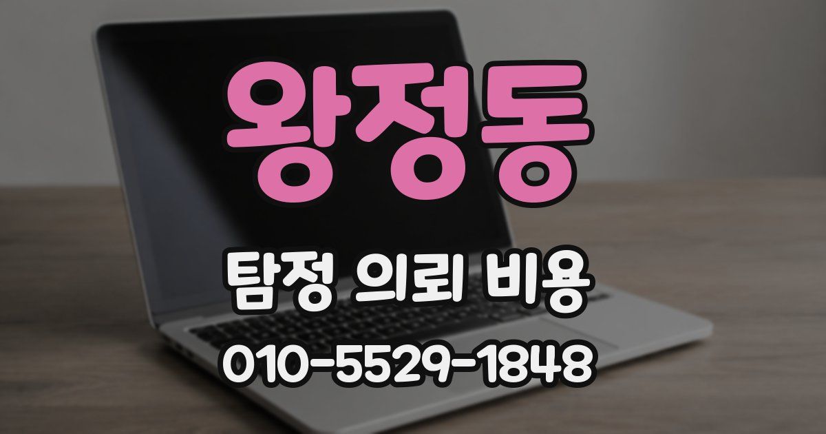 왕정동 탐정 의뢰 비용