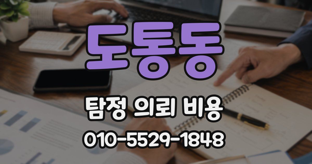 도통동 탐정 의뢰 비용