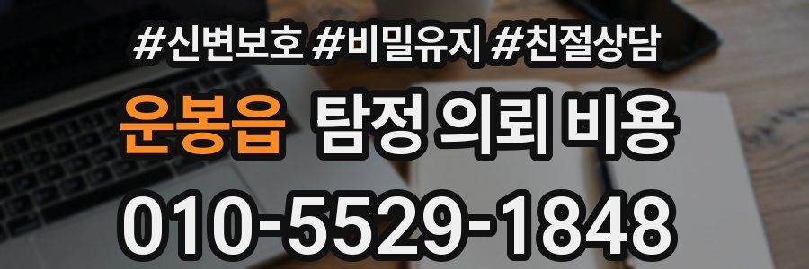 운봉읍 탐정 의뢰 비용