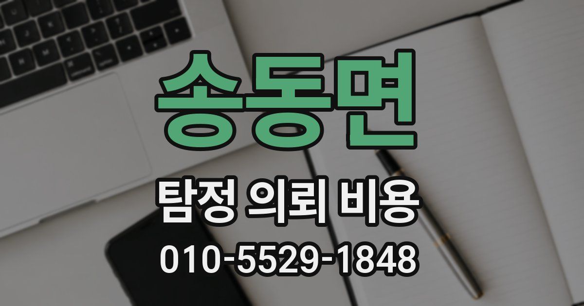 송동면 탐정 의뢰 비용