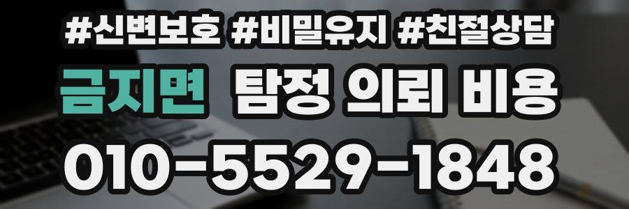 금지면 탐정 의뢰 비용