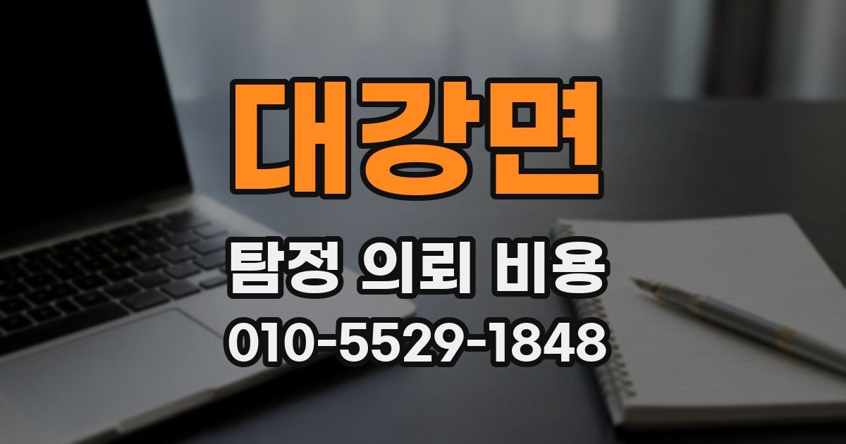 대강면 탐정 의뢰 비용