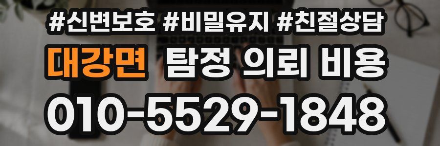 대강면 탐정 의뢰 비용