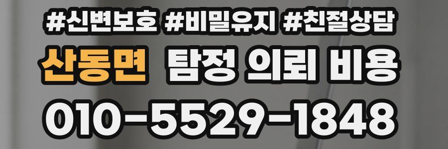 산동면 탐정 의뢰 비용