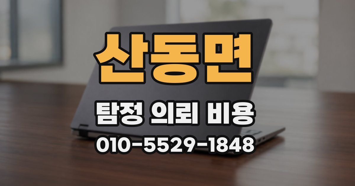 산동면 탐정 의뢰 비용
