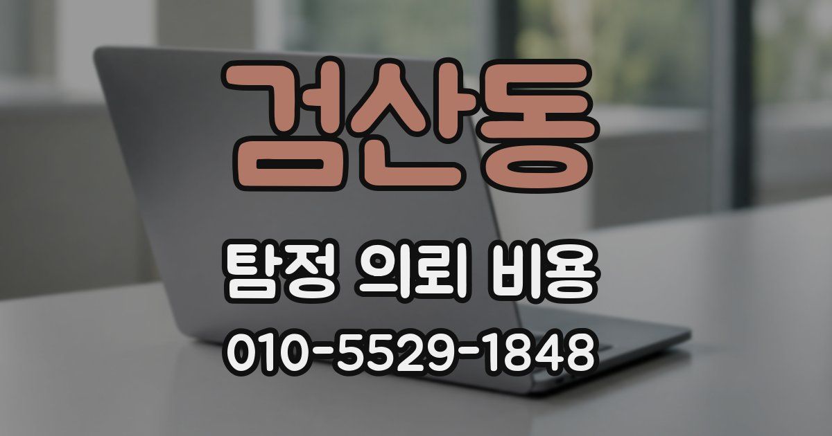검산동 탐정 의뢰 비용