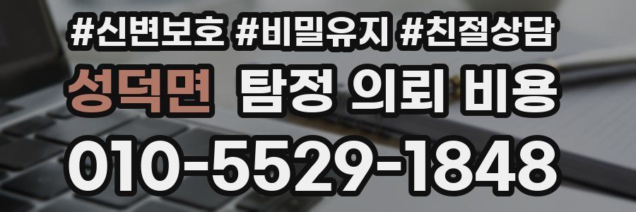 성덕면 탐정 의뢰 비용