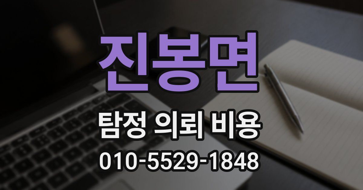 진봉면 탐정 의뢰 비용