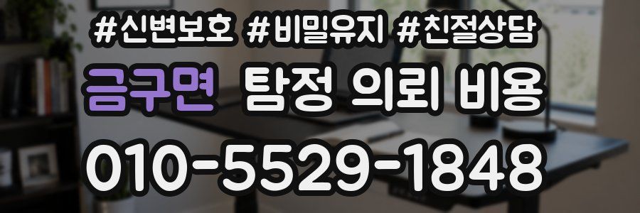 금구면 탐정 의뢰 비용