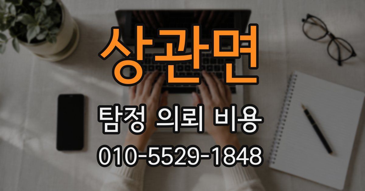 상관면 탐정 의뢰 비용