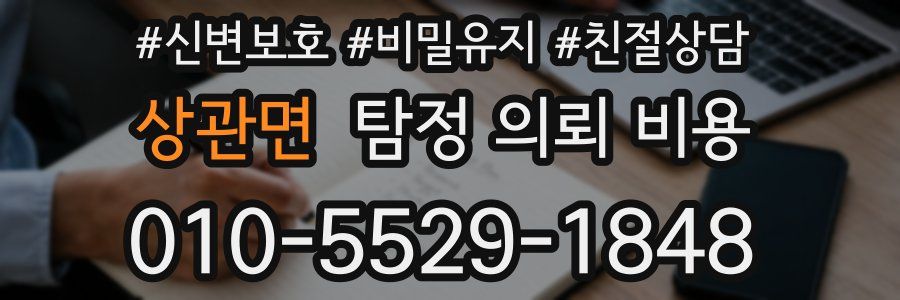 상관면 탐정 의뢰 비용