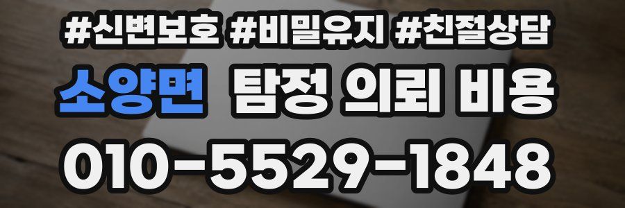 소양면 탐정 의뢰 비용