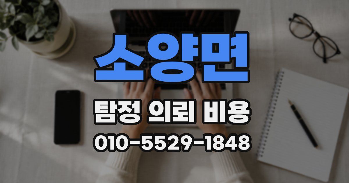 소양면 탐정 의뢰 비용