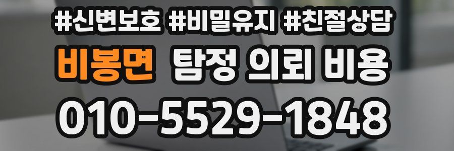 비봉면 탐정 의뢰 비용