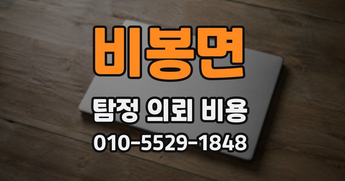 비봉면 탐정 의뢰 비용