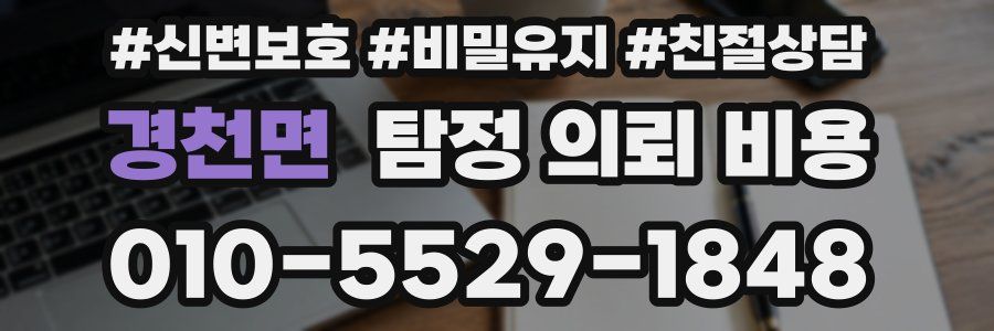 경천면 탐정 의뢰 비용