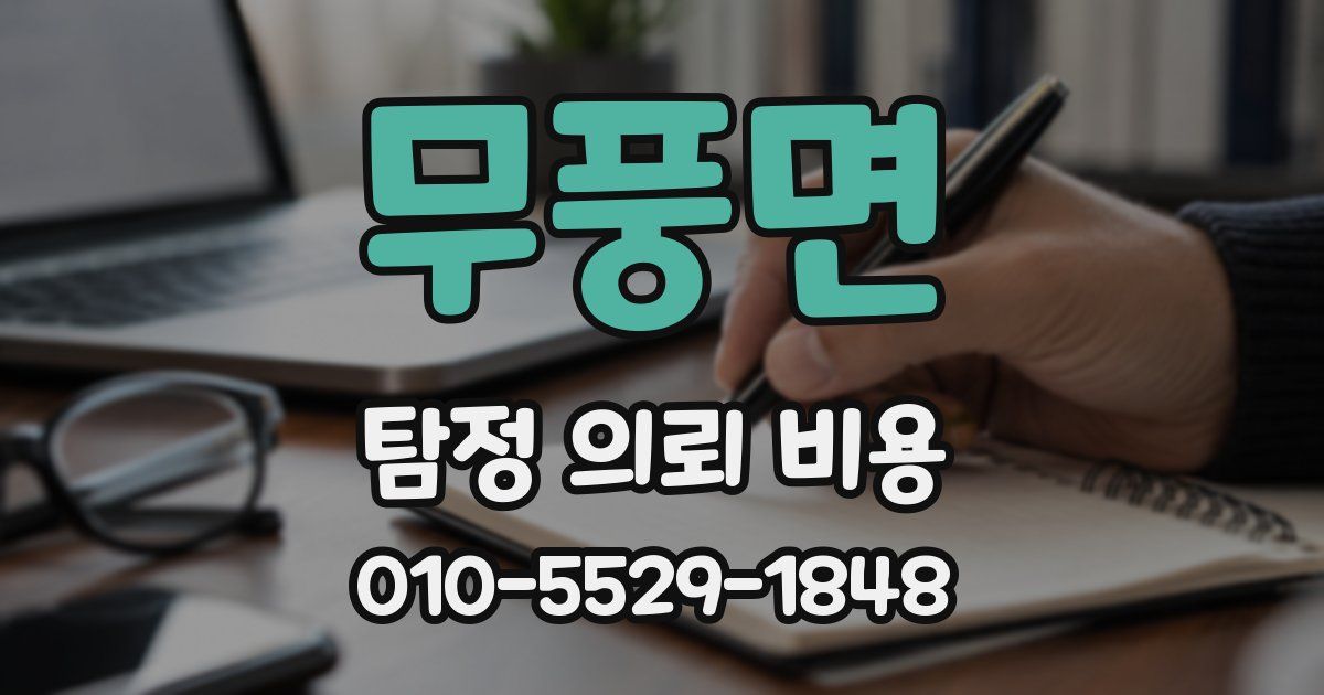 무풍면 탐정 의뢰 비용