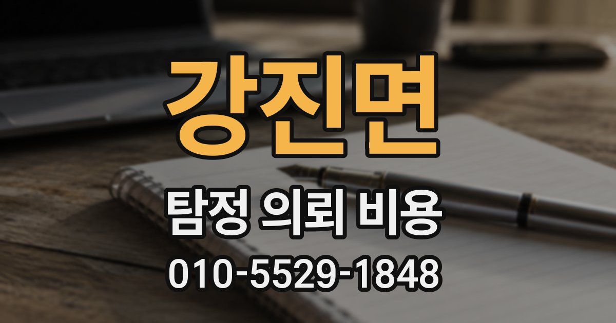 강진면 탐정 의뢰 비용