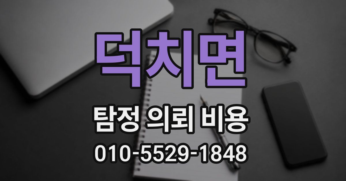 덕치면 탐정 의뢰 비용