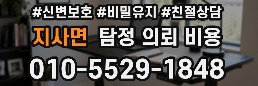 지사면 탐정 의뢰 비용