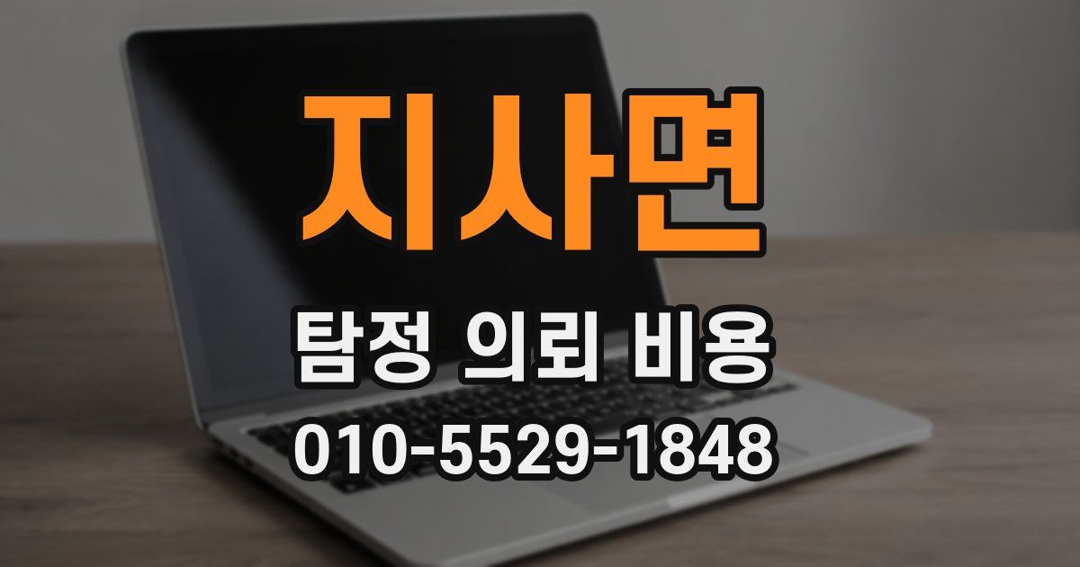 지사면 탐정 의뢰 비용