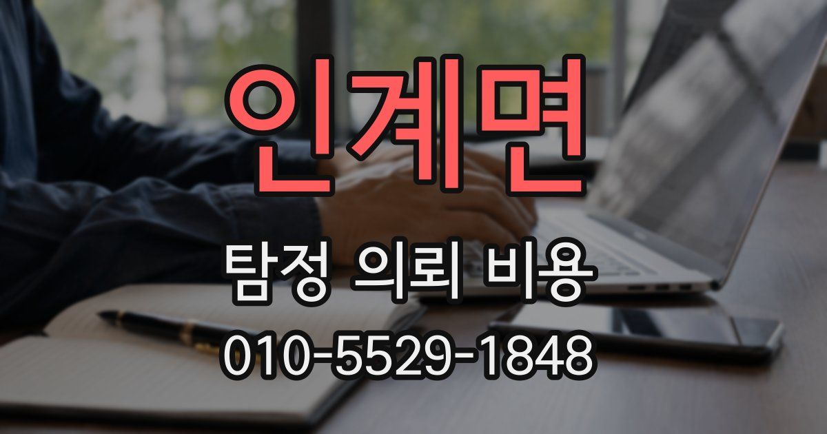 인계면 탐정 의뢰 비용