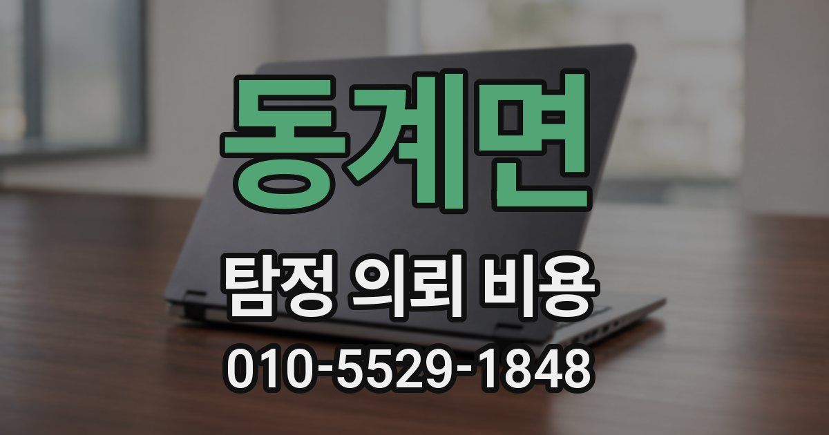 동계면 탐정 의뢰 비용