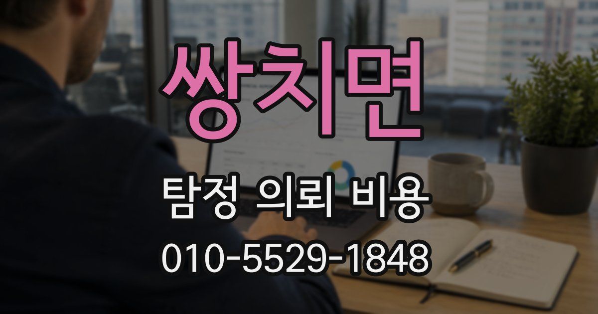 쌍치면 탐정 의뢰 비용